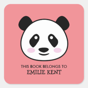 This book belongs to panda bear book label sticker