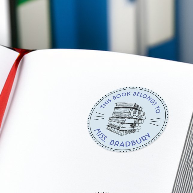 This Book Belongs To Personalised Classic Round Sticker (This Book Belongs To Personalized Classic Round Sticker)