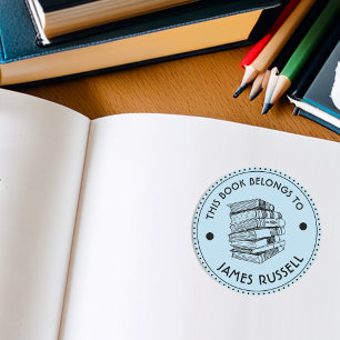 This Book Belongs To Personalised Classic Round Sticker