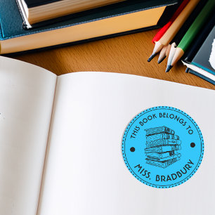 This Book Belongs To Personalised Classic Round Sticker