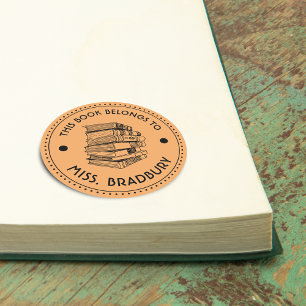 This Book Belongs To Personalised Classic Round Sticker