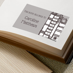 This Book Belongs To Personalised Rectangular Sticker