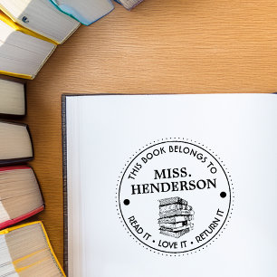 This Book Belongs To Personalised Self-inking Stamp