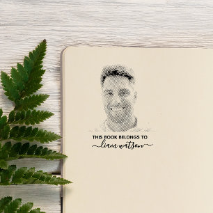 This book belongs to personalized photo rubber stamp
