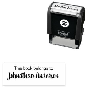 This Book Belongs to Signature Name Template Self-inking Stamp