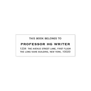 This Book Belongs To   Simple Self-inking Stamp