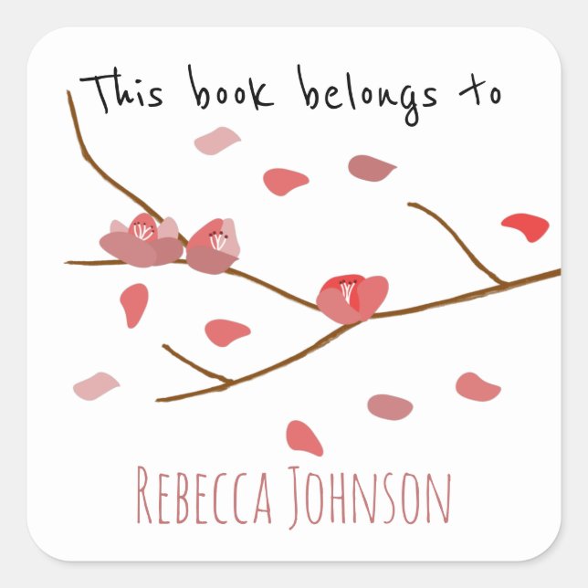 This book belongs to square sticker (Front)