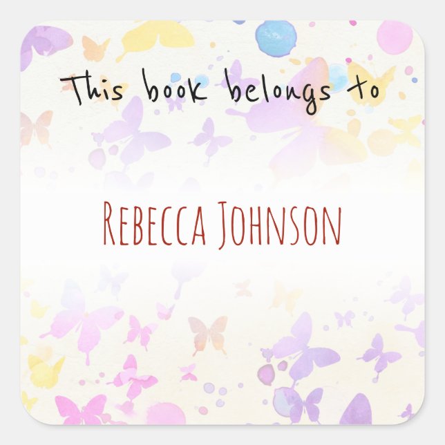 This book belongs to square sticker (Front)