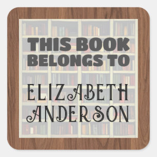 This Book Belongs To Square Sticker