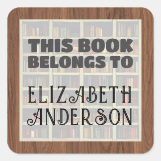 This Book Belongs To Square Sticker