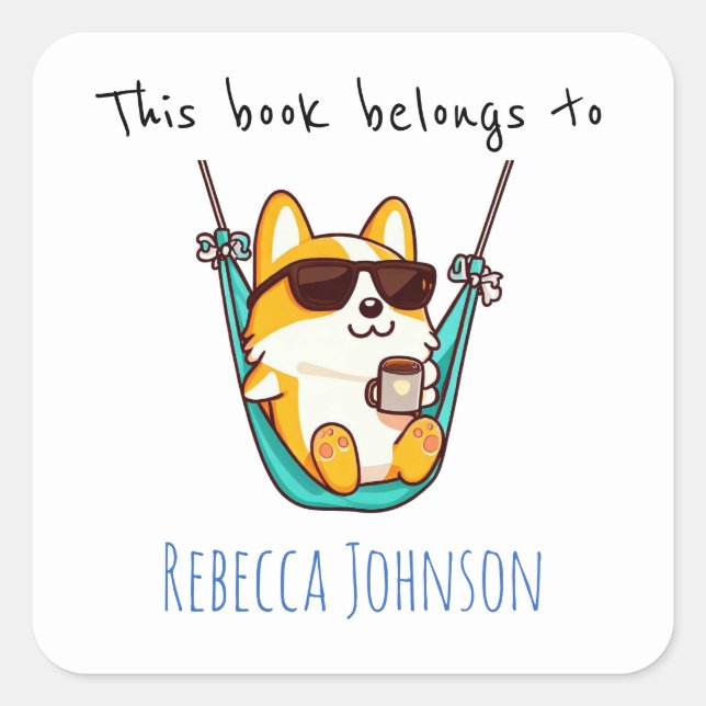 This book belongs to square sticker (Front)