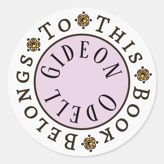 "This Book Belongs To" Sticker Template (Front)