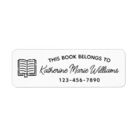 This Book Belongs To - Sticky Label