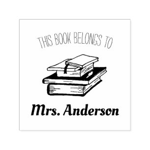 This Book Belongs To Teacher Name Self-inking Stamp