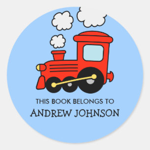 This book belongs to toy train bookplate stickers