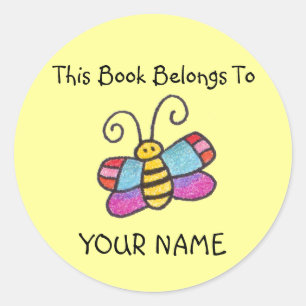 This Book Belongs To You! Classic Round Sticker
