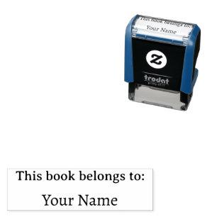 This Book Belongs To: Your Name Modern Simple Self-inking Stamp