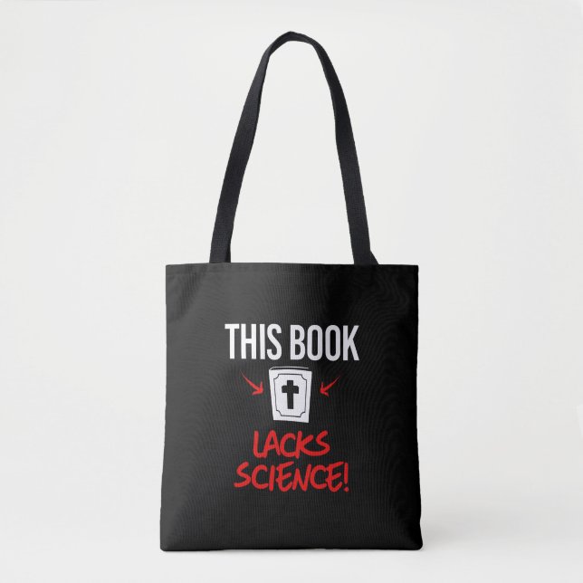 This book lacks science tote bag (Front)