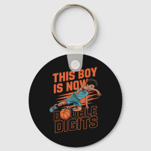 This Boy Double Digits Ten 10 Year Old Birthday Sk Key Ring