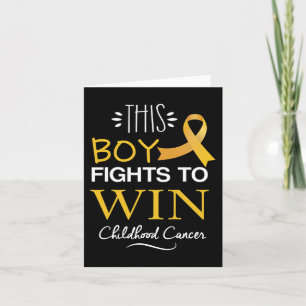 This boy fights to win Childhood cancer awareness Card