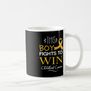 This boy fights to win Childhood cancer awareness Coffee Mug