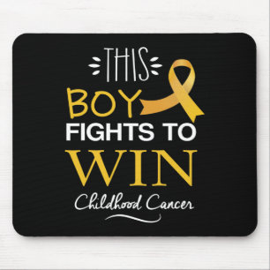 This Boy Fights To Win Childhood Cancer Awareness Mouse Pad