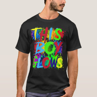 This Boy Glows Cute Boys Man Son Party Team T-Shirt