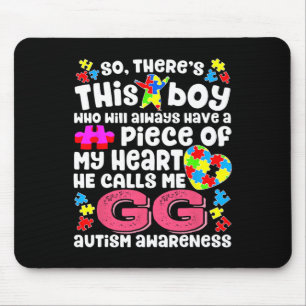 This Boy He Calls Me Gg Fighter Autism Awareness R Mouse Pad