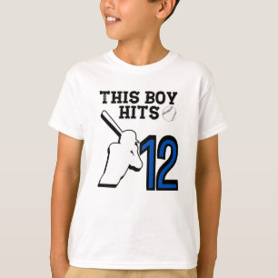 This boy hits 12 – baseball 12h birthday T-Shirt
