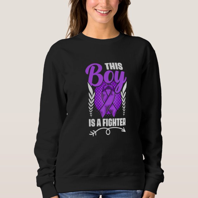 This Boy Is A Fighter Epilepsy Survivor Epilepsy A Sweatshirt (Front)