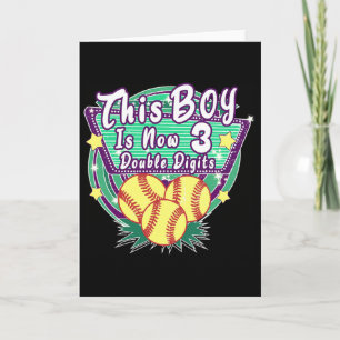 This Boy Is Now 3 Double Digits Birthday Softll Pl Card