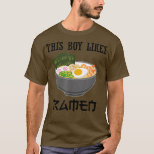 This Boy Likes Ramen Ironic Japanese Food Art T-Shirt