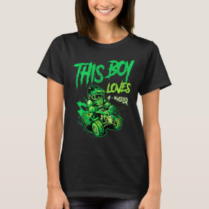 This Boy Loves 4 Wheeler ATV Quad Biker Grunge Sty T-Shirt