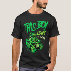 This Boy Loves 4 Wheeler ATV Quad Biker Grunge Sty T-Shirt