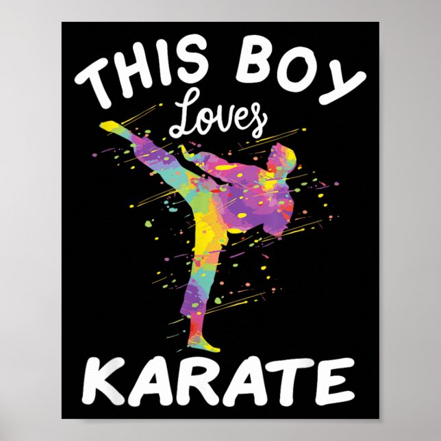 This Boy Loves Karate Poster (Front)