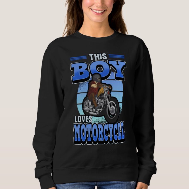This Boy Loves Motorcycle Motocross Quad Racing Sweatshirt (Front)