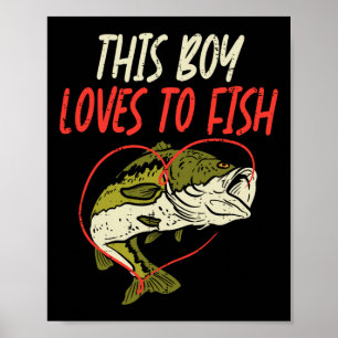 This Boy Loves To Fish B Fishing Family Matching M Poster