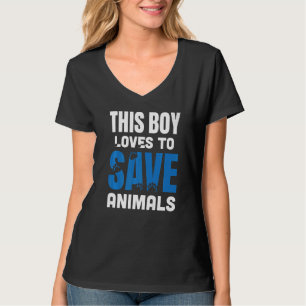 This Boy Loves To Save Animals T-Shirt
