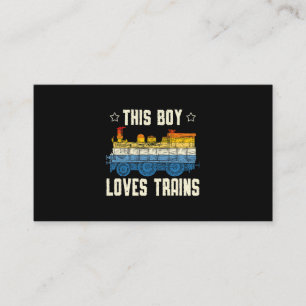 This Boy Loves Trains Lover Railway Locomotive Tra Business Card