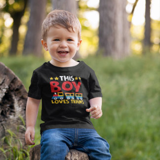 This Boy Loves Trains Toddler T-Shirt