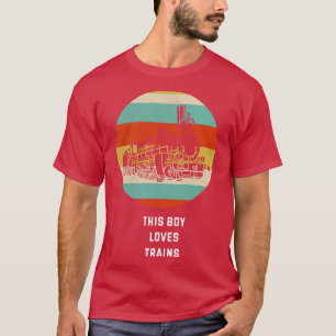This Boy Loves Trains Train Lover Gift Idea Trains T-Shirt
