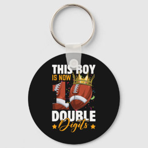 This Boy Now 10 Double Digits Football 10 Years Ol Key Ring