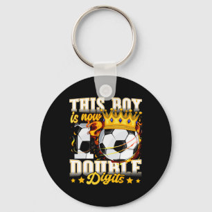 This Boy Now 10 Double Digits Soccer 10 Years Old Key Ring