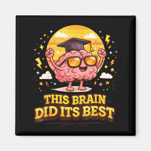 This brain did graduation brain cap class of 2026 magnet