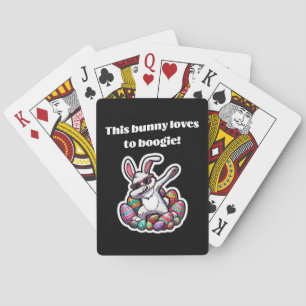 This bunny loves to boogie! playing cards
