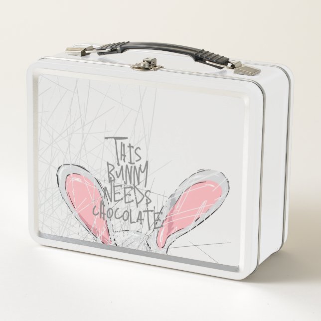 "This Bunny Needs Chocolate” | Egg Hunt Box (Front)