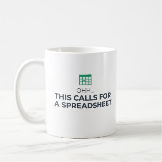 This Calls For A Spreadsheet Modern Office Coffee Mug