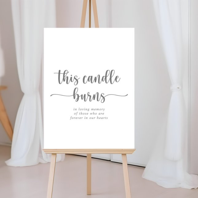 This Candle Burns Calligraphy Silver Sign (Creator Uploaded)