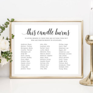This Candle Burns Class Reunion Memorial Poster