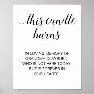 This Candle Burns In Loving Memory Custom Sign